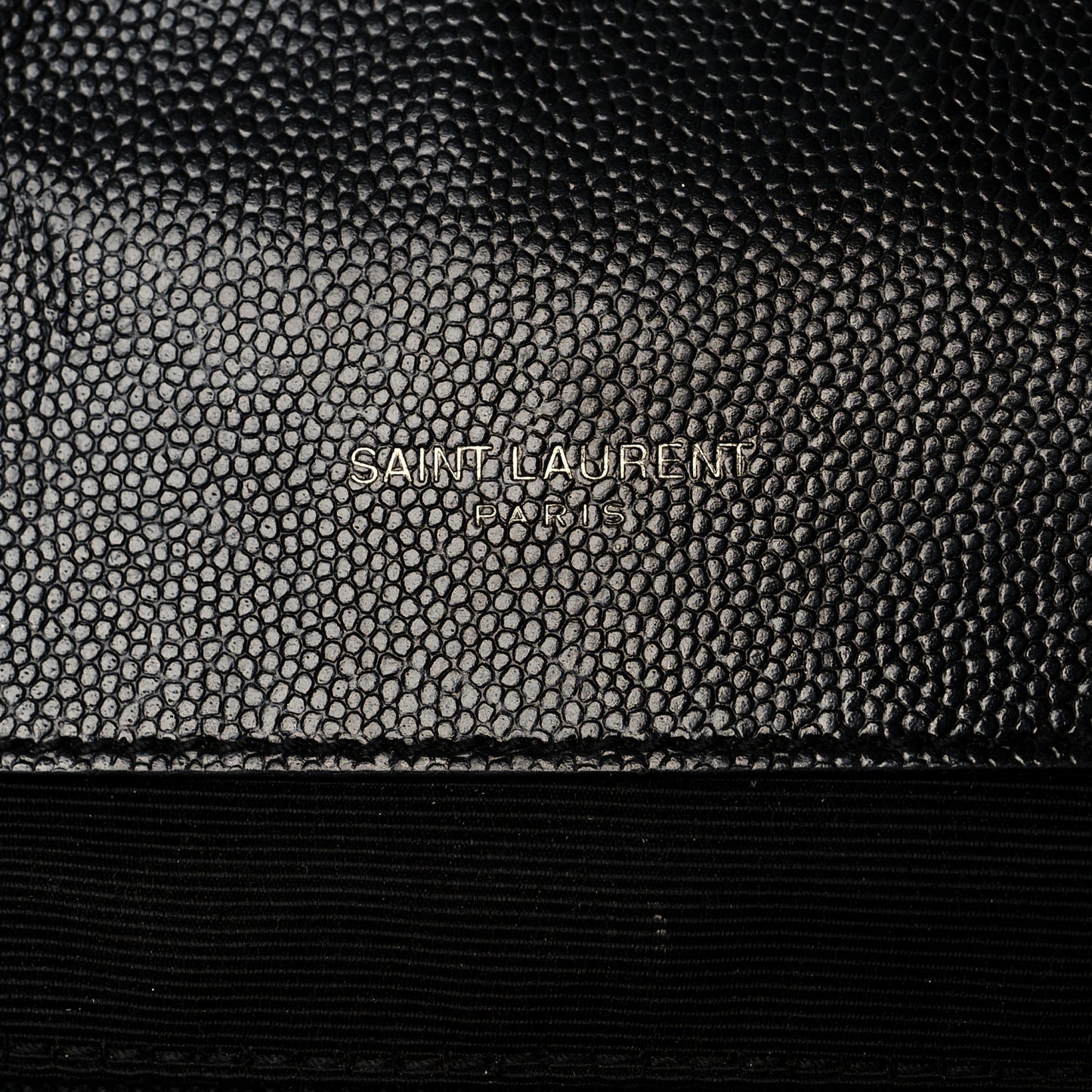 Grain De Poudre Textured Mixed Matelasse Large Triquilt Monogram Monochrome Satchel Black