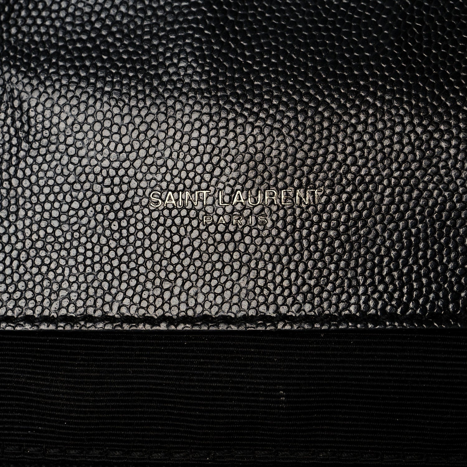 Saint Laurent Grain De Poudre Textured Mixed Matelasse Large Triquilt Monogram Monochrome Satchel Black 6 of 12
