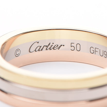 Cartier 18K Pink White Yellow Gold 4.8mm Vendome Louis Cartier Wedding Band Ring 50 5.25 4 of 6