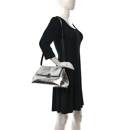 Chloe Metallic Calfskin Penelope Clutch Silver 2 of 11