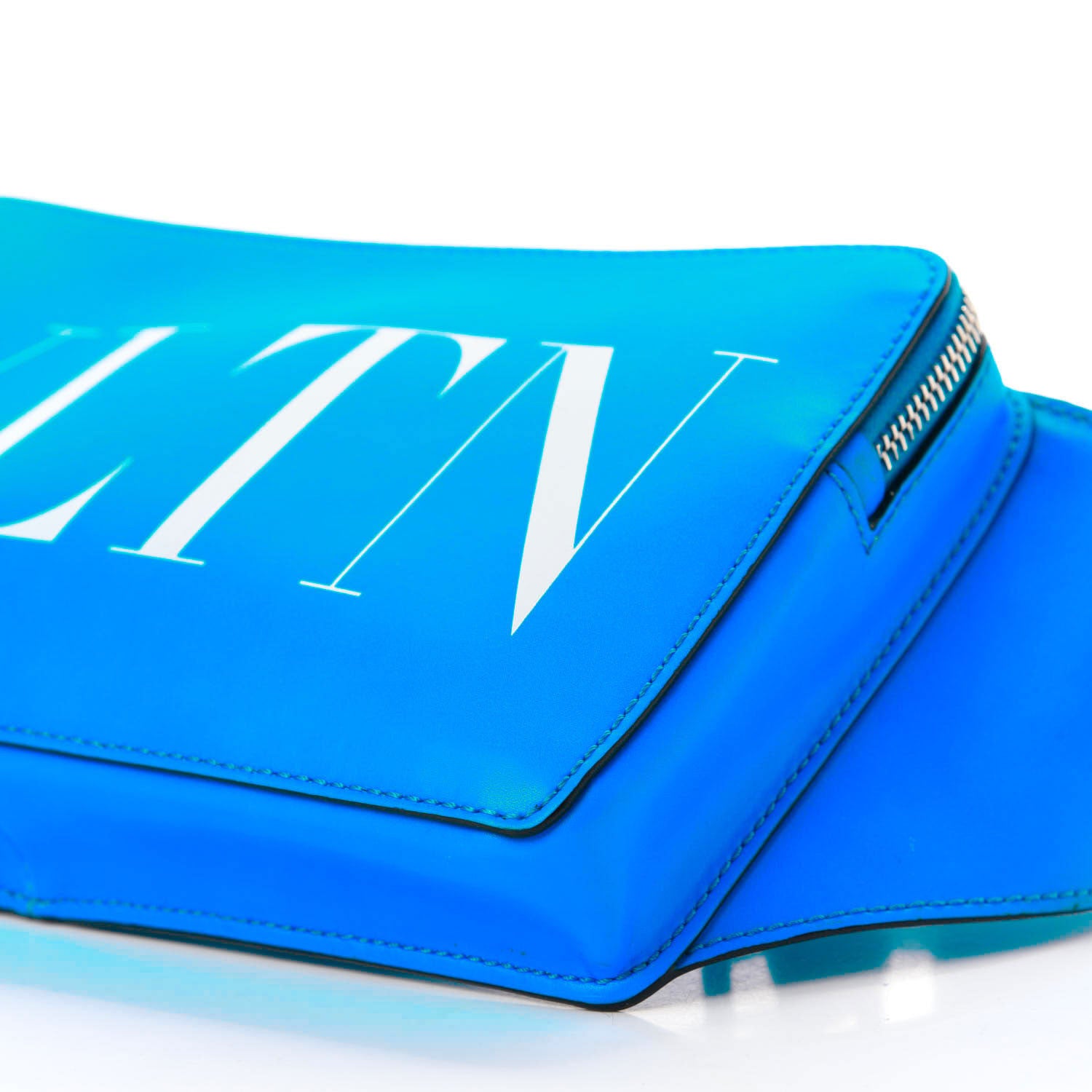 Valentino Garavani Calfskin VLTN Belt Bag Blue 7 of 9