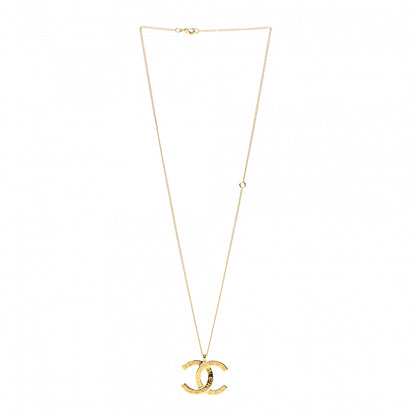 Chanel Metal CC Paris Button Necklace Gold 3 of 6