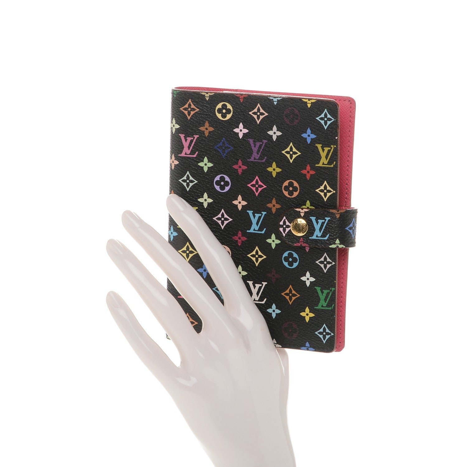 Louis Vuitton Monogram Multicolor Small Ring Agenda Cover Black Grenade 2 of 6