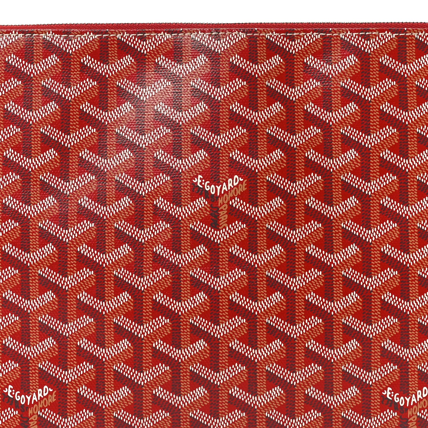 Goyard Goyardine Senat Pochette MM Burgundy 7 of 8