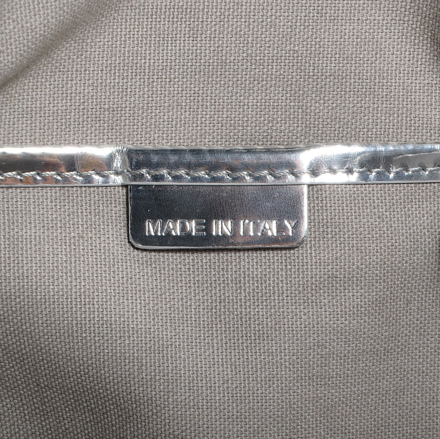 Patent Check Embossed Ember Tote Silver