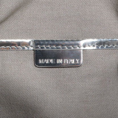 Burberry Patent Check Embossed Ember Tote Silver 7 of 8