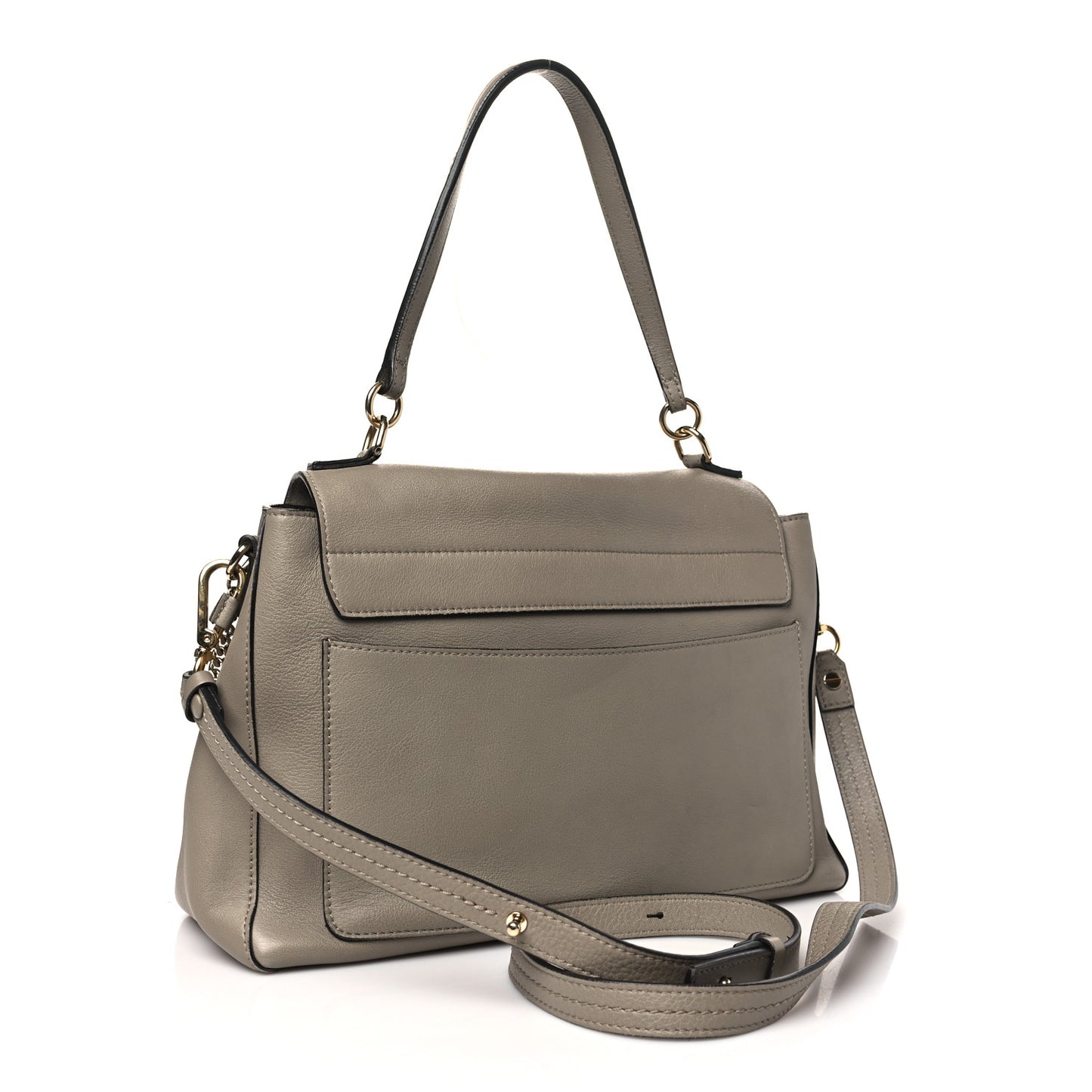 Calfskin Medium Faye Day Shoulder Bag Motty Grey