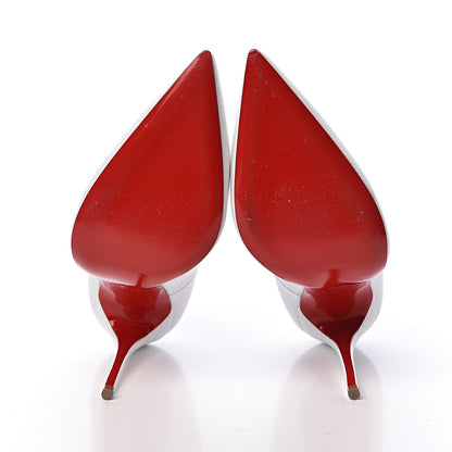 Christian Louboutin Calfskin Lizard Embossed So Kate 120 Pumps 37.5 White 7 of 12