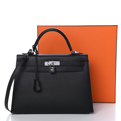 Hermes Epsom Kelly Sellier 32 Black 9 of 9