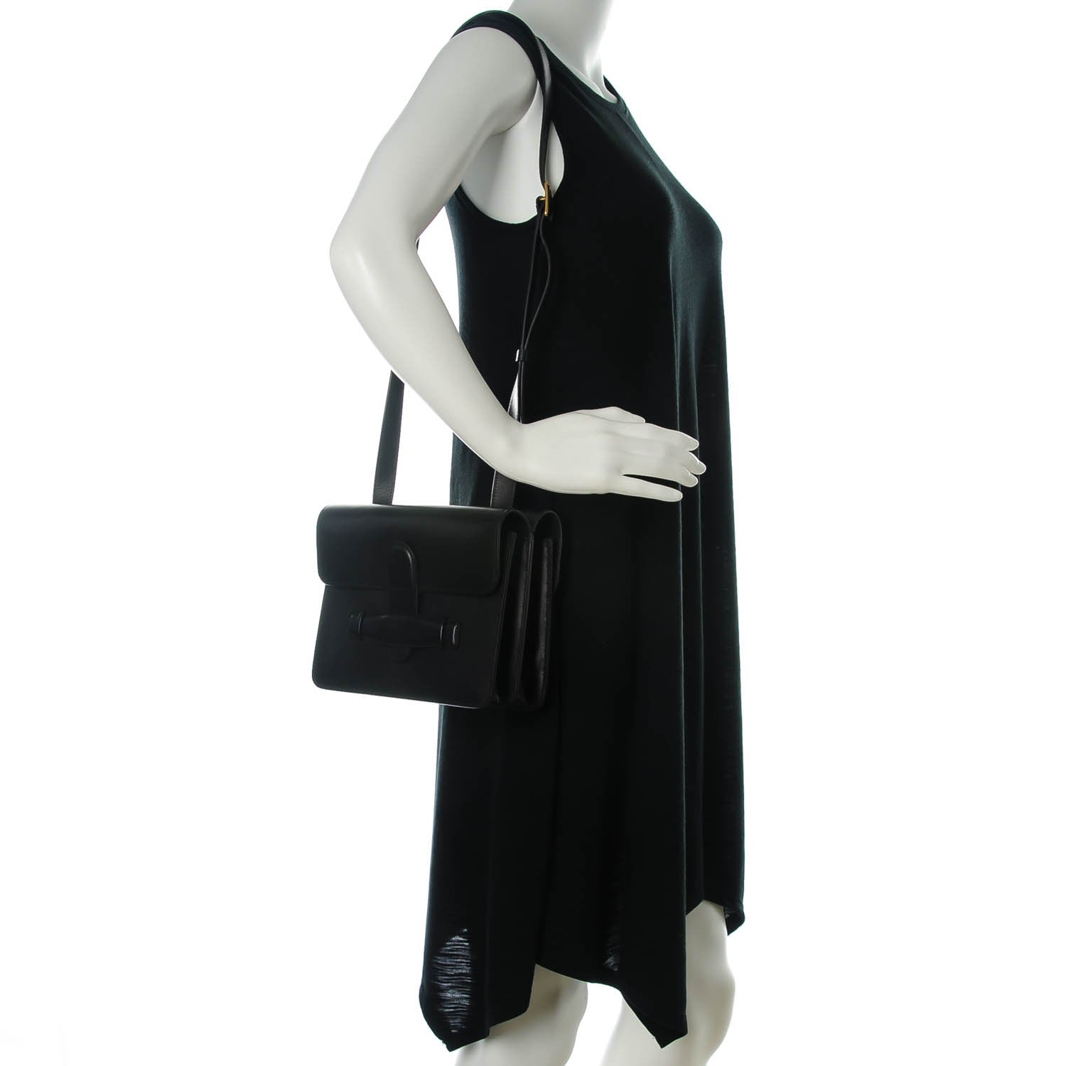 Celine Box Calfskin Medium Symmetrical Bag Black 2 of 8