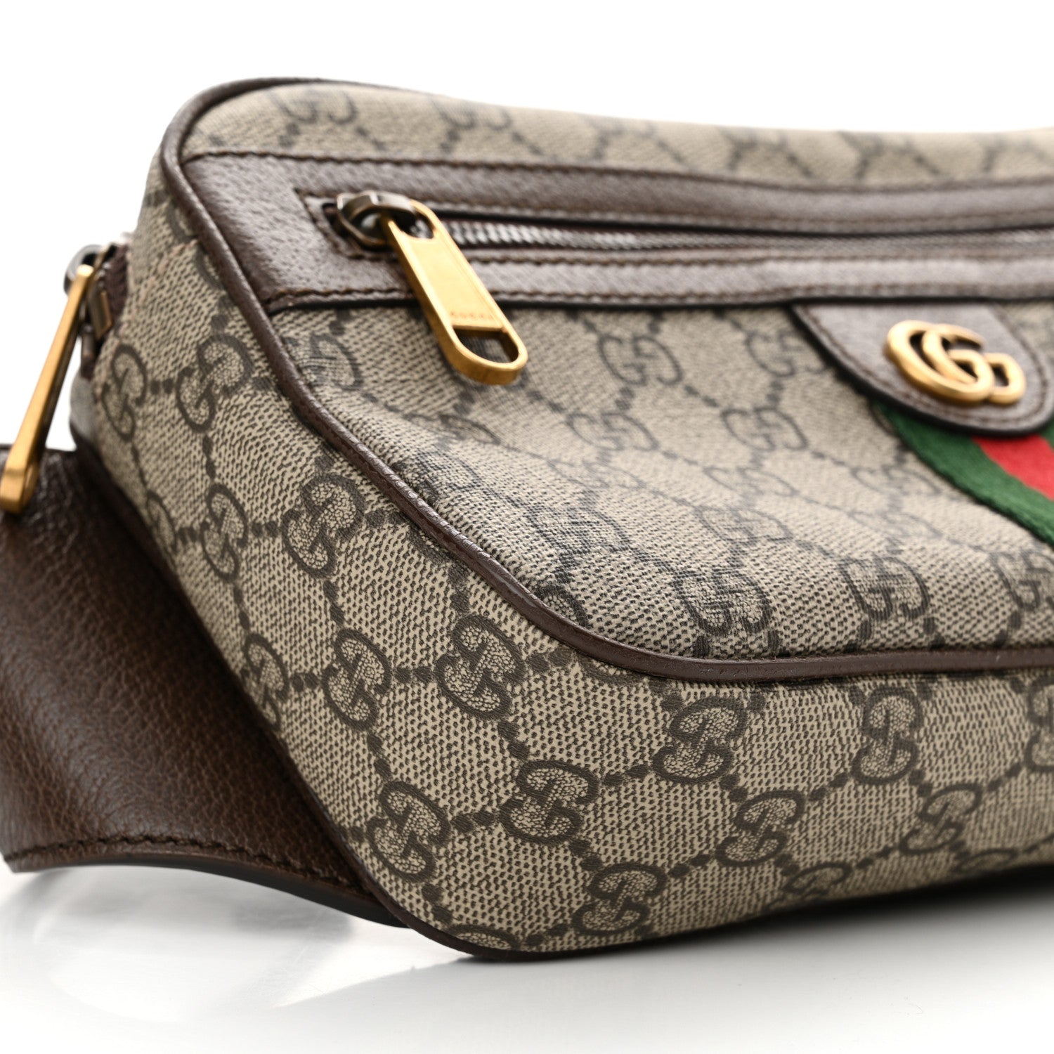 Gucci Soft GG Supreme Monogram Medium Ophidia Belt Bag Dark Brown 9 of 12