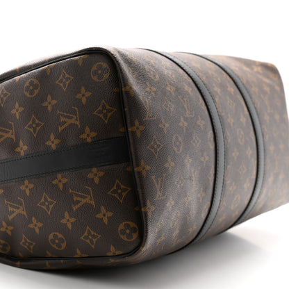 Louis Vuitton Monogram Macassar Keepall Bandouliere 45 9 of 10