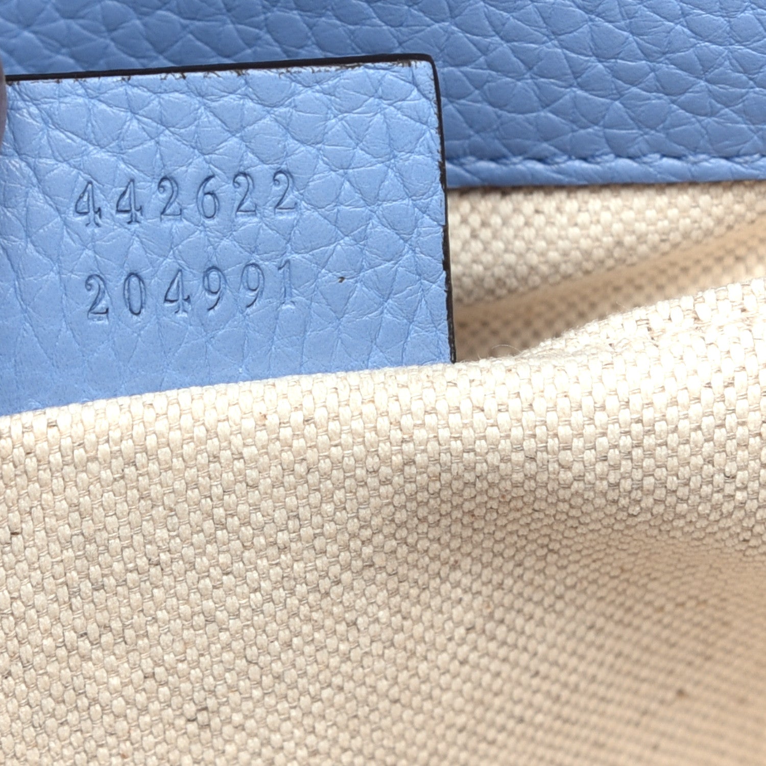Gucci Calfskin Mini GG Marmont Top Handle Bag Clear Sky Blue 7 of 10