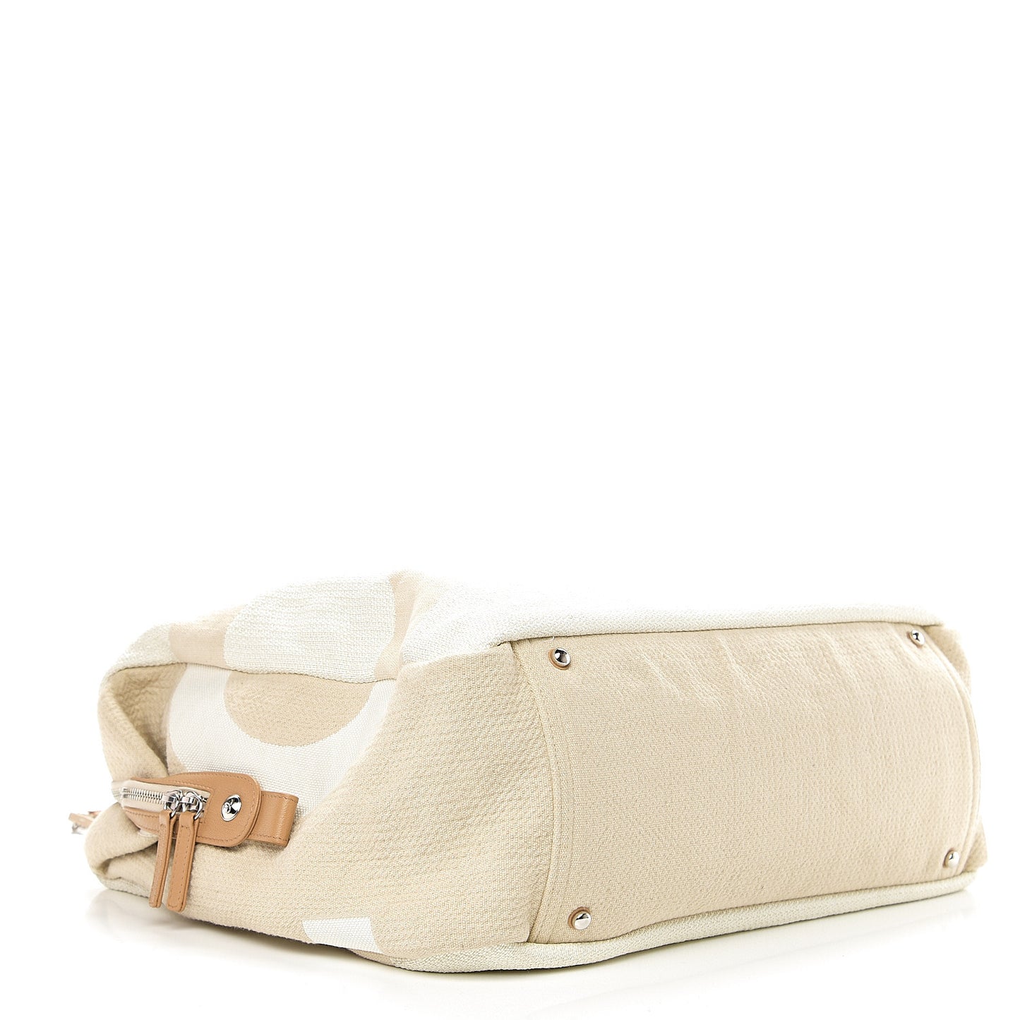 Canvas Maxi Bowling Bag White Beige