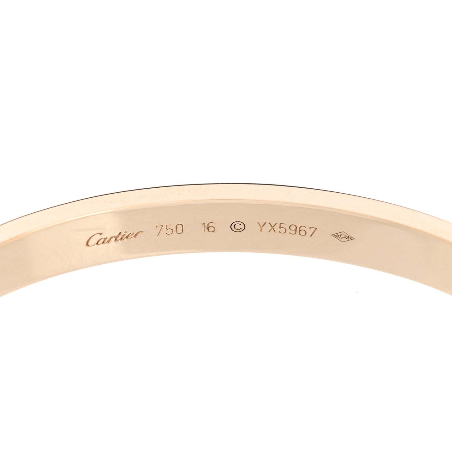 18K Yellow Gold LOVE Bracelet 16