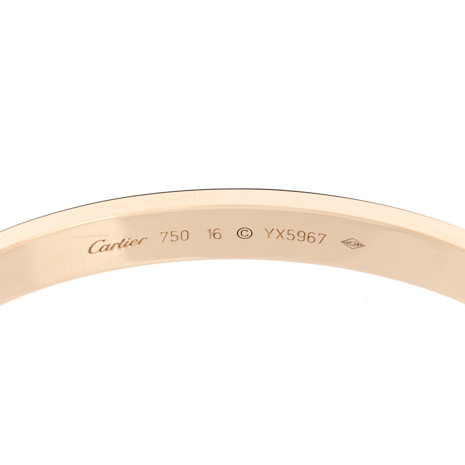 Cartier 18K Yellow Gold LOVE Bracelet 16 4 of 8