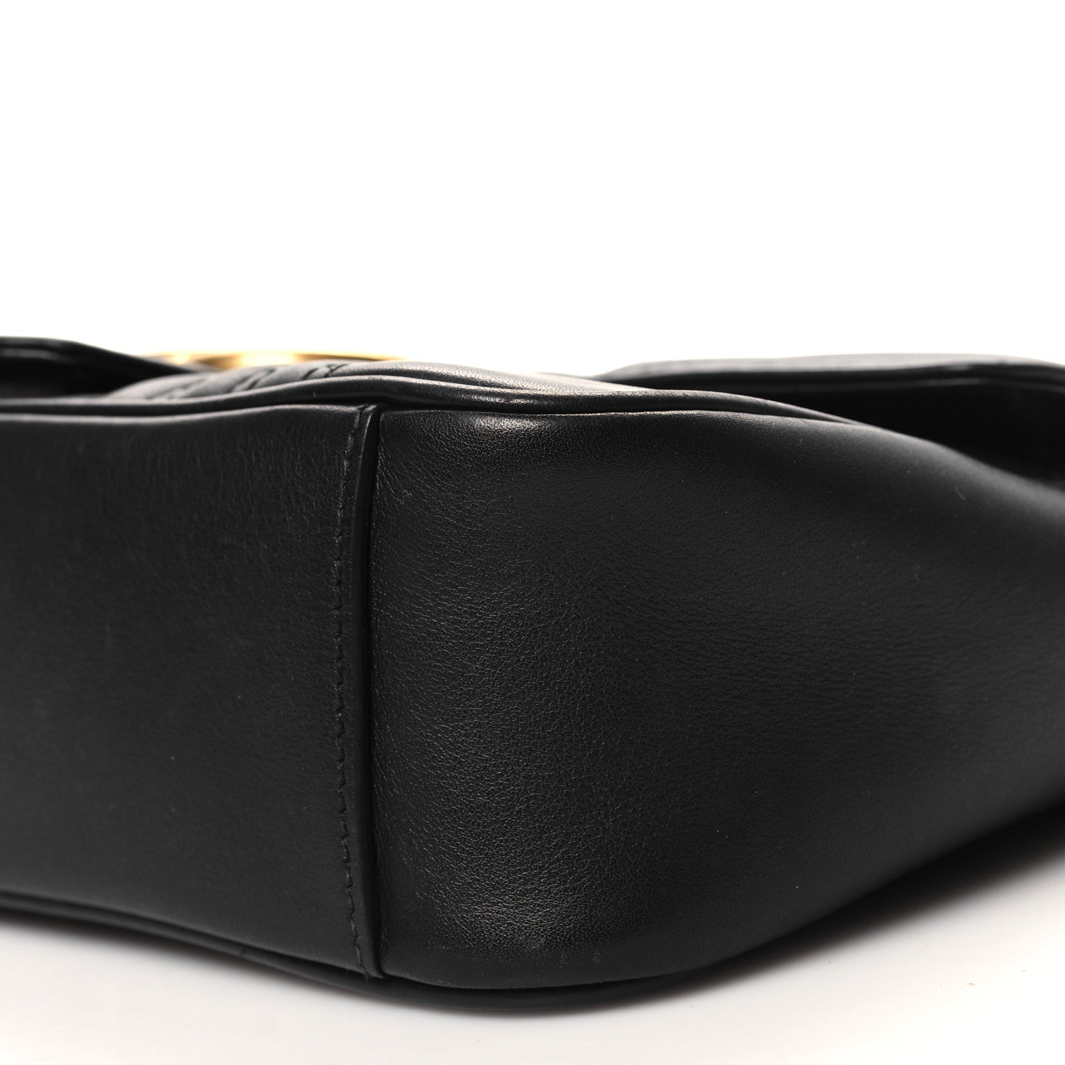 Gucci Calfskin Matelasse Small GG Marmont Shoulder Bag Black 10 of 12