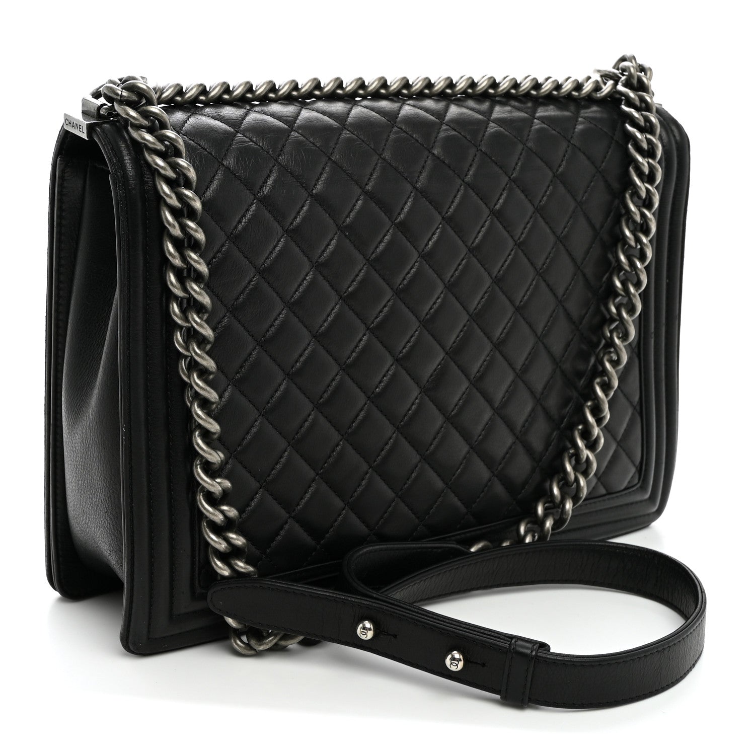 Chanel Calfskin Quilted Large Boy Flap Black 2 of 10