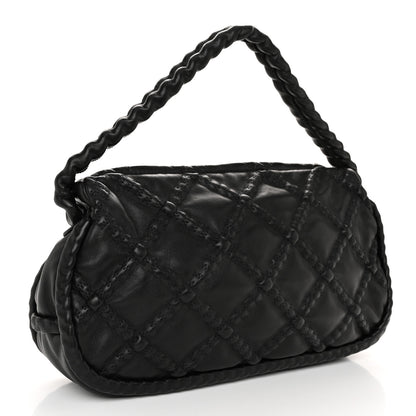 Chanel Lambskin Quilted Small Hidden Chain Shoulder Bag Black 3 of 11
