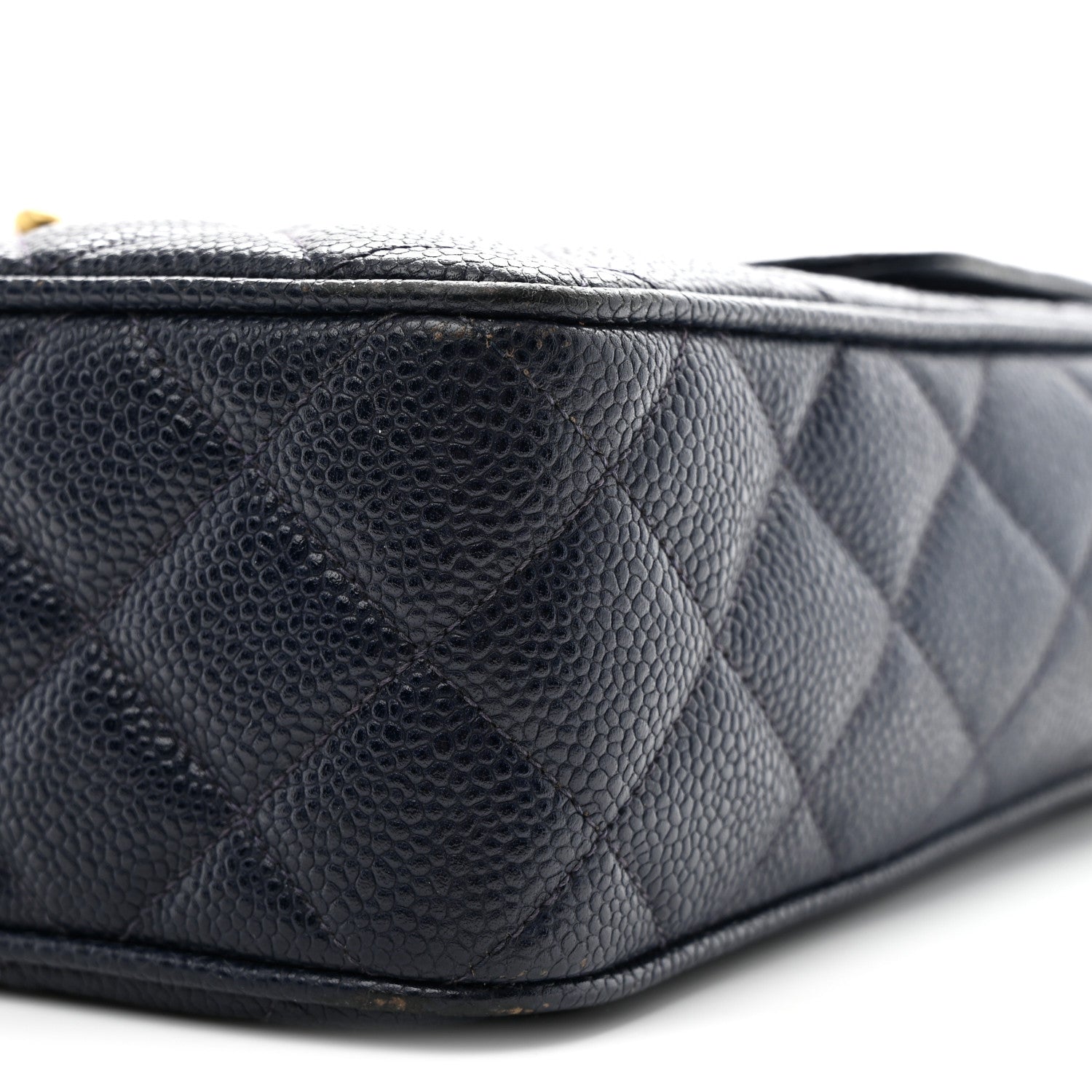 Chanel Caviar Quilted CC Shoulder Bag Navy 11 of 12