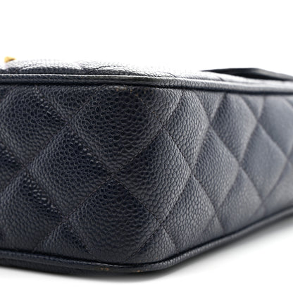 Chanel Caviar Quilted CC Shoulder Bag Navy 11 of 12