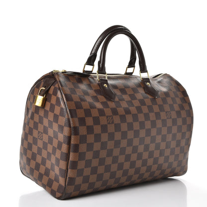 Louis Vuitton Damier Ebene Speedy 35 3 of 9