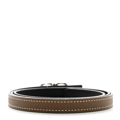Hermes Swift Epsom 13mm Plaisance Belt 90 36 Black Etoupe 3 of 7