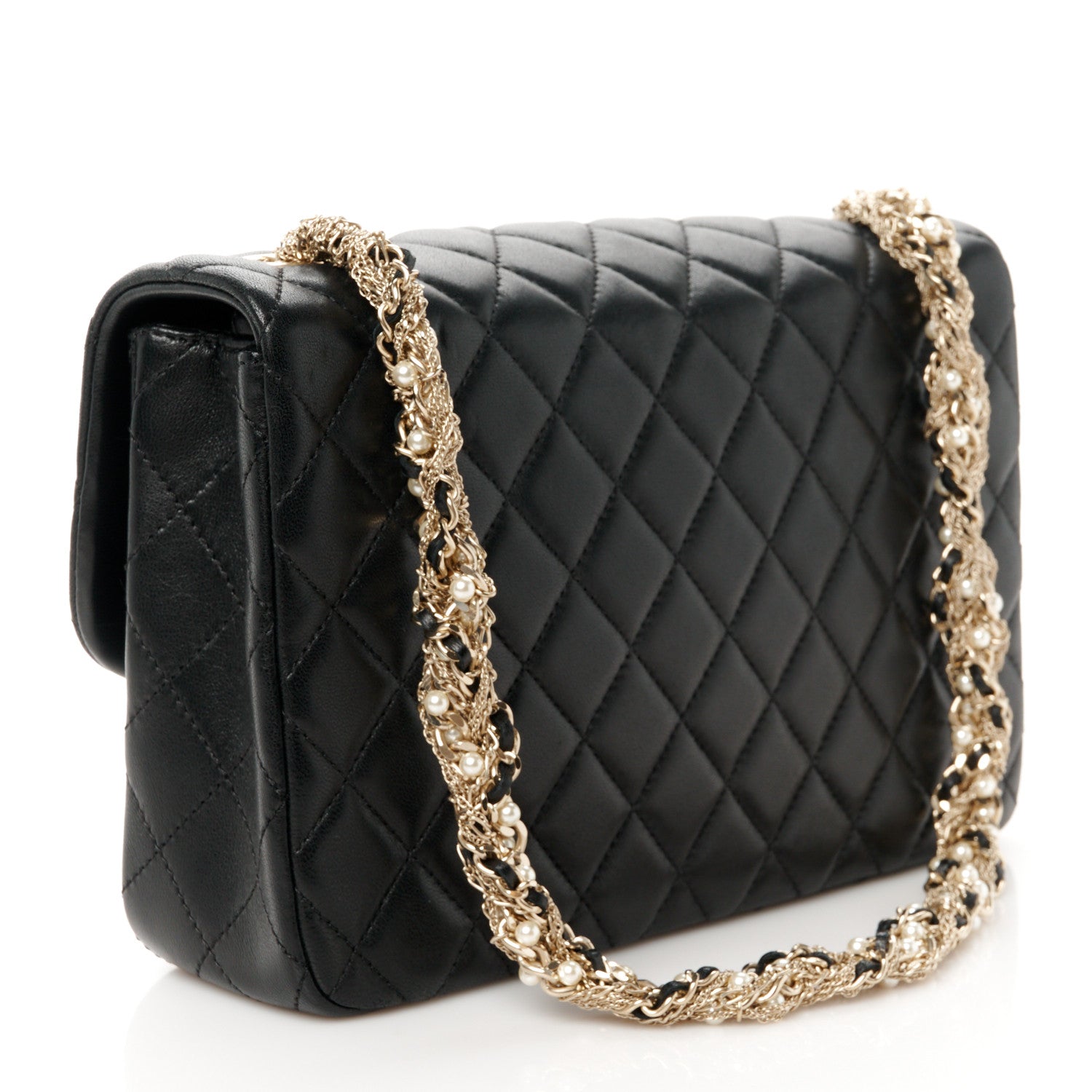 Chanel Lambskin Medium Westminster Pearl Flap Black 3 of 11