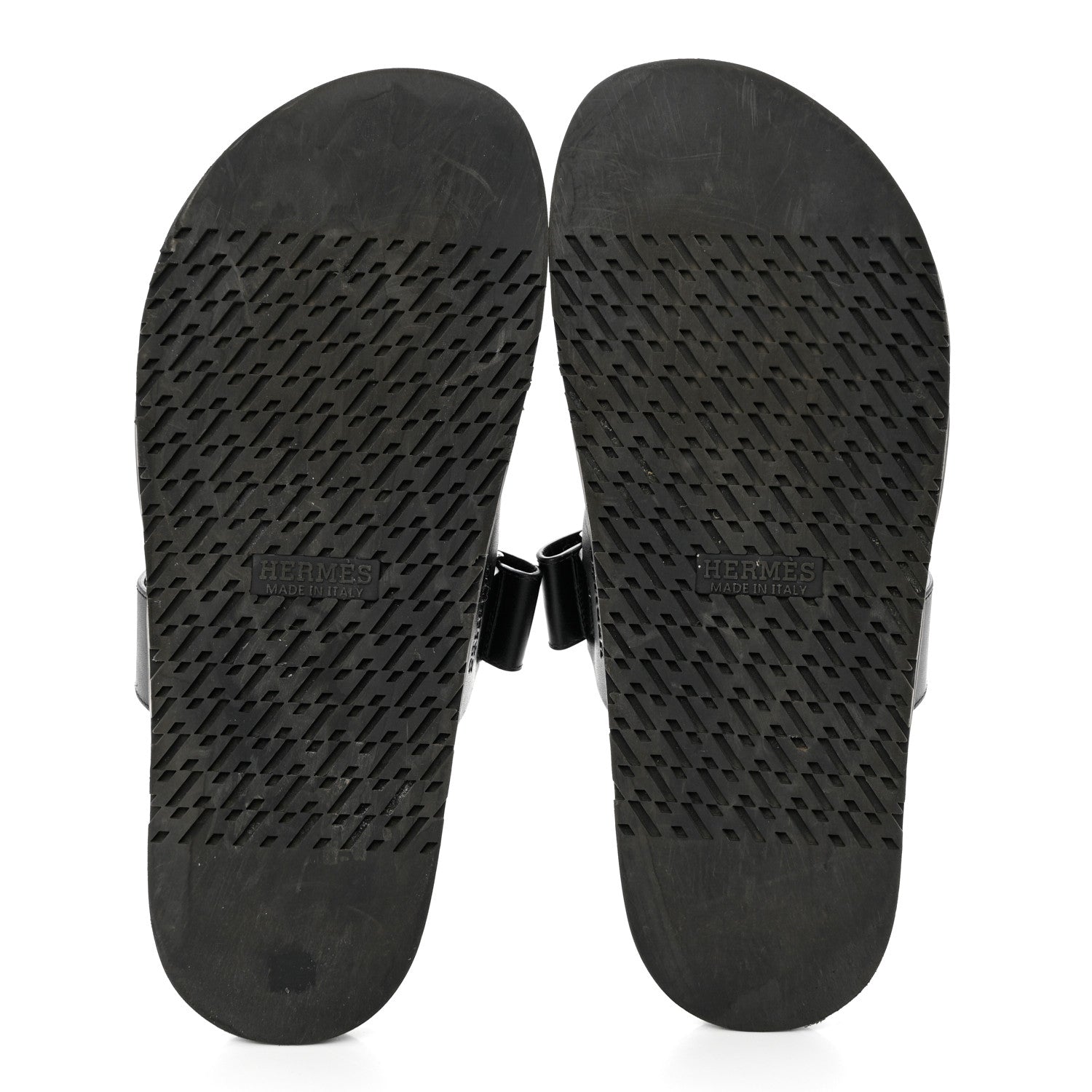 Hermes Calfskin Mens Chypre Sandals 42 Black 5 of 9
