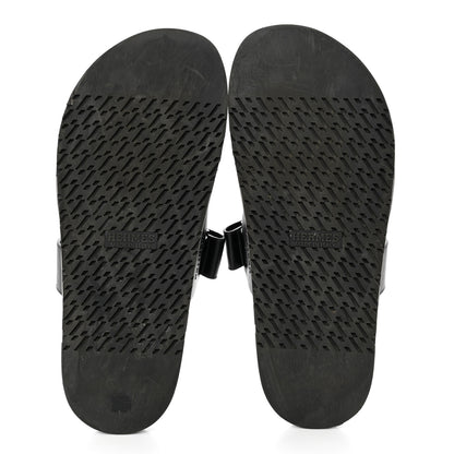 Hermes Calfskin Mens Chypre Sandals 42 Black 5 of 9