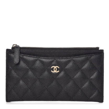 Chanel Caviar Quilted Classic Zip Pouch Black 1 of 8