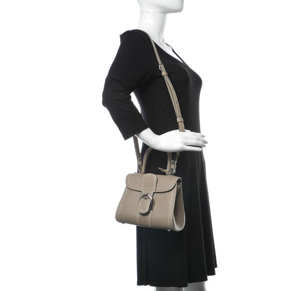 Delvaux Grained Rodeo Calfskin Surpique Mini Brillant Satchel Tourterelle Ivory 2 of 8