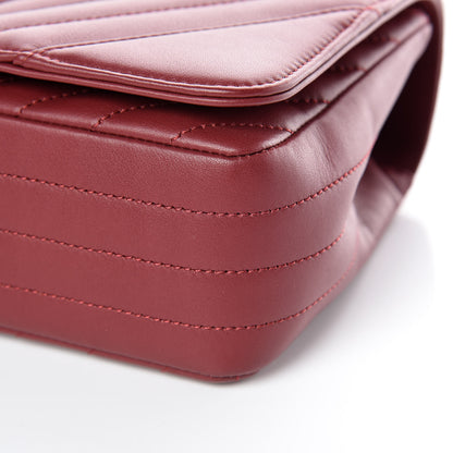 Chanel Calfskin Chevron Quilted Statement Flap Red 6 of 10