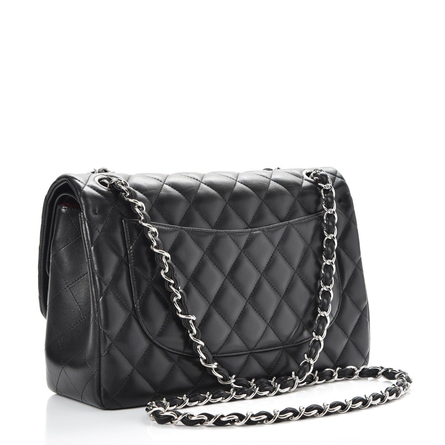Chanel Lambskin Quilted Jumbo Double Flap Black 4 of 9
