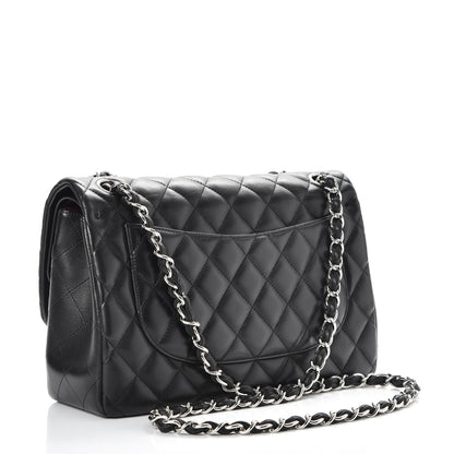 Chanel Lambskin Quilted Jumbo Double Flap Black 4 of 9