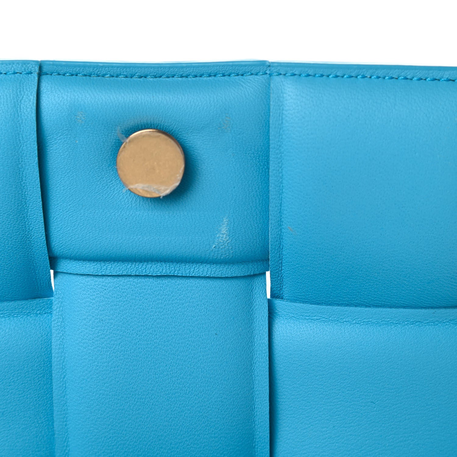 Bottega Veneta Lambskin Maxi Intreccio Padded Chain Cassette Crossbody Bag Swimming Pool 10 of 10