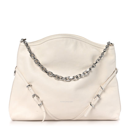 Givenchy Tumbled Calfskin Medium Voyou Bag Ivory 1 of 10