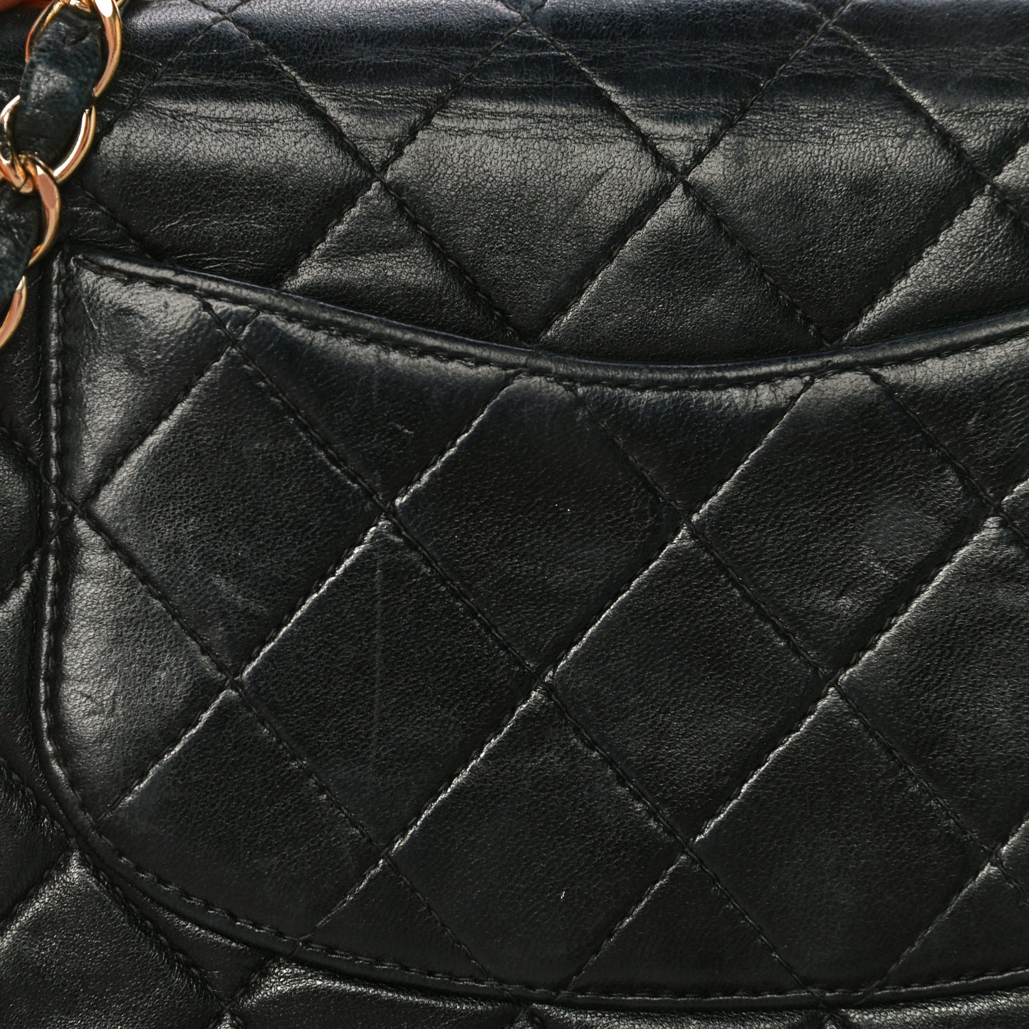 Lambskin Quilted Mini Square Flap Bag Black