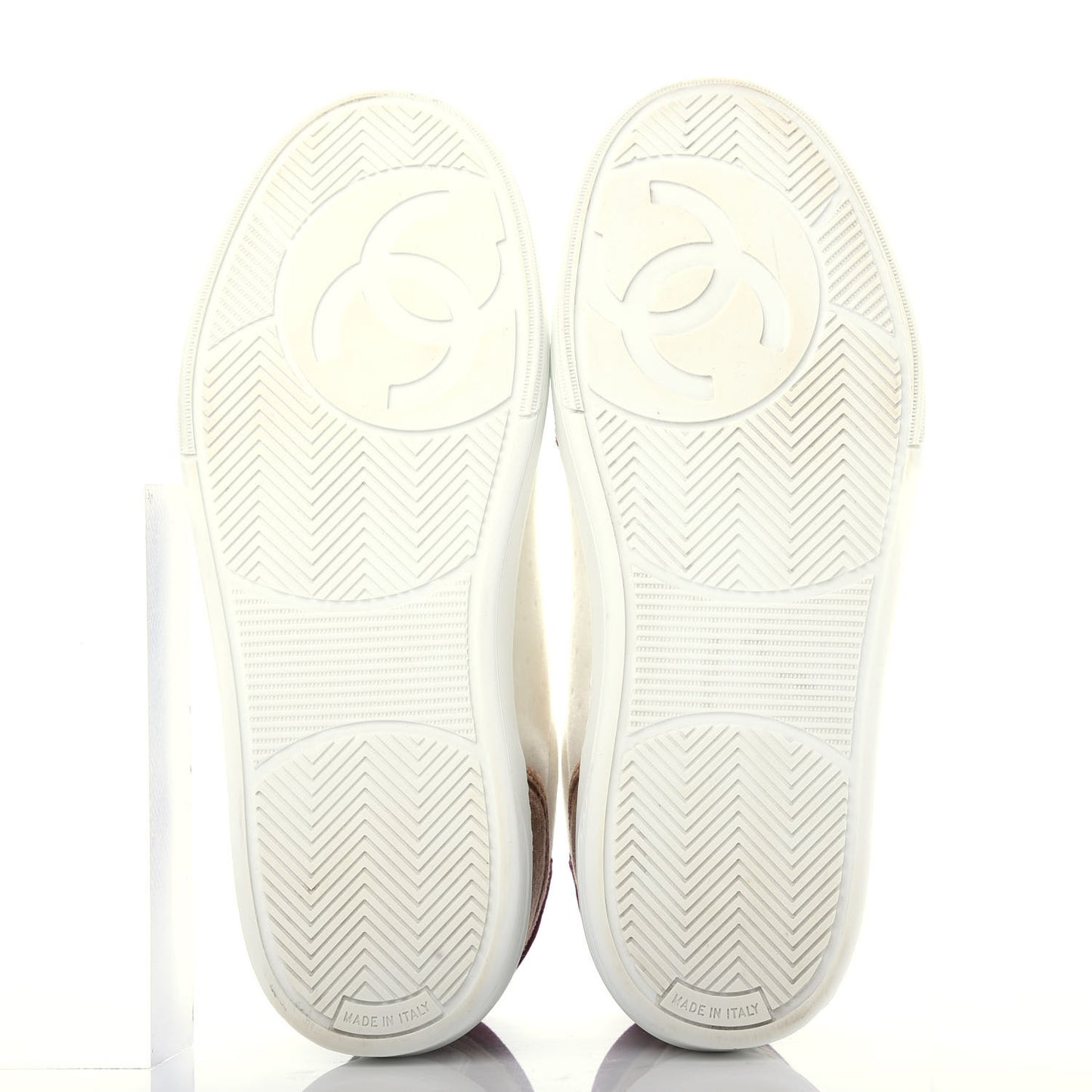 Calfskin Velvet Womens Logo Sneakers 38 Multicolor