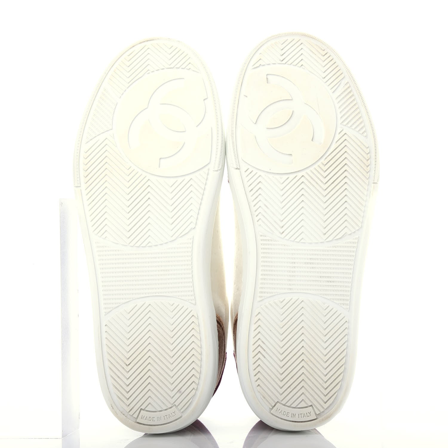 Chanel Calfskin Velvet Womens Logo Sneakers 38 Multicolor 6 of 11