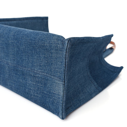 Celine Denim Large Thais Cabas Navy Tan 8 of 8