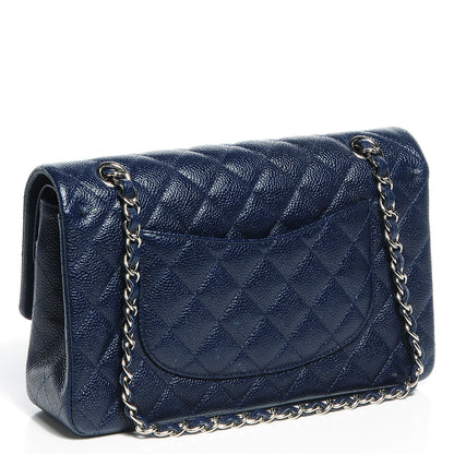 Chanel Caviar Quilted Medium Double Flap Navy 3 of 8