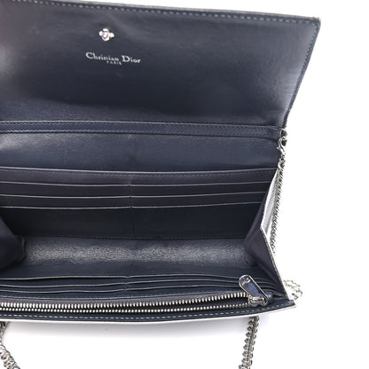 Christian Dior Grained Calfskin Diorama Croisiere Chain Wallet Gris 5 of 9