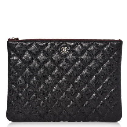 Chanel Caviar Quilted Medium Cosmetic Case Black 1 of 8