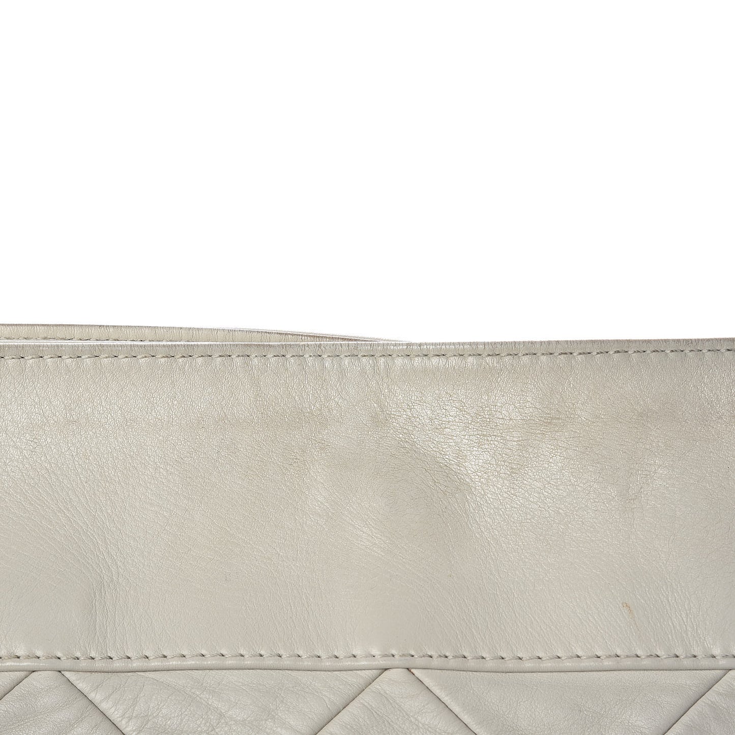 Calfskin Quilted Chain Hobo White