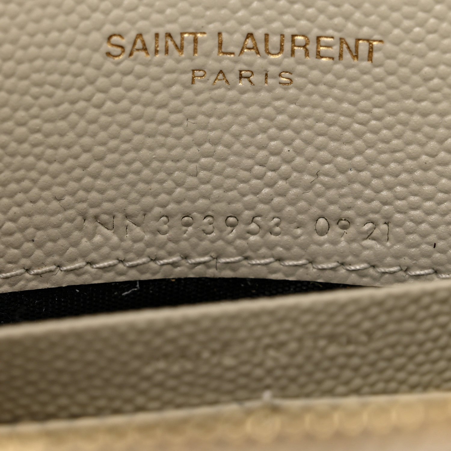 Saint Laurent Grain De Poudre Matelasse Chevron Cassandre Envelope Chain Wallet Nude Powder 7 of 14