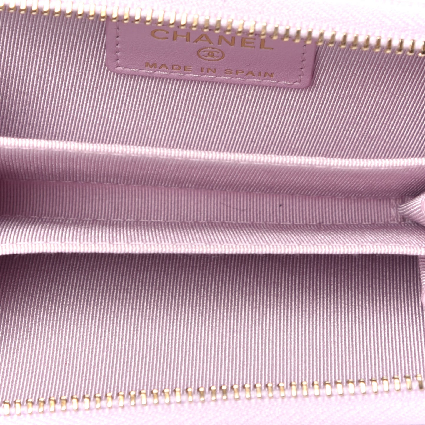 Caviar Quilted Zip Coin Purse Light Pink