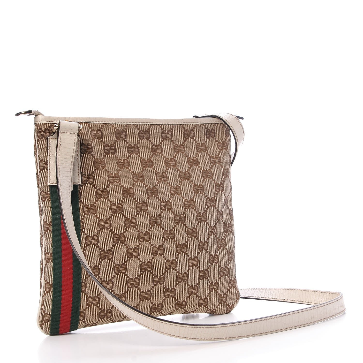 Gucci Monogram Web Jolicoeur Charms Messenger White 3 of 13