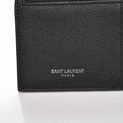 Saint Laurent Grained Calfskin 5 Fragments Zip Pouch Card Holder Black 5 of 8