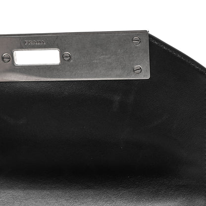 Prada City Calfskin Severine Mermaid Print Flap Black Mango 10 of 10